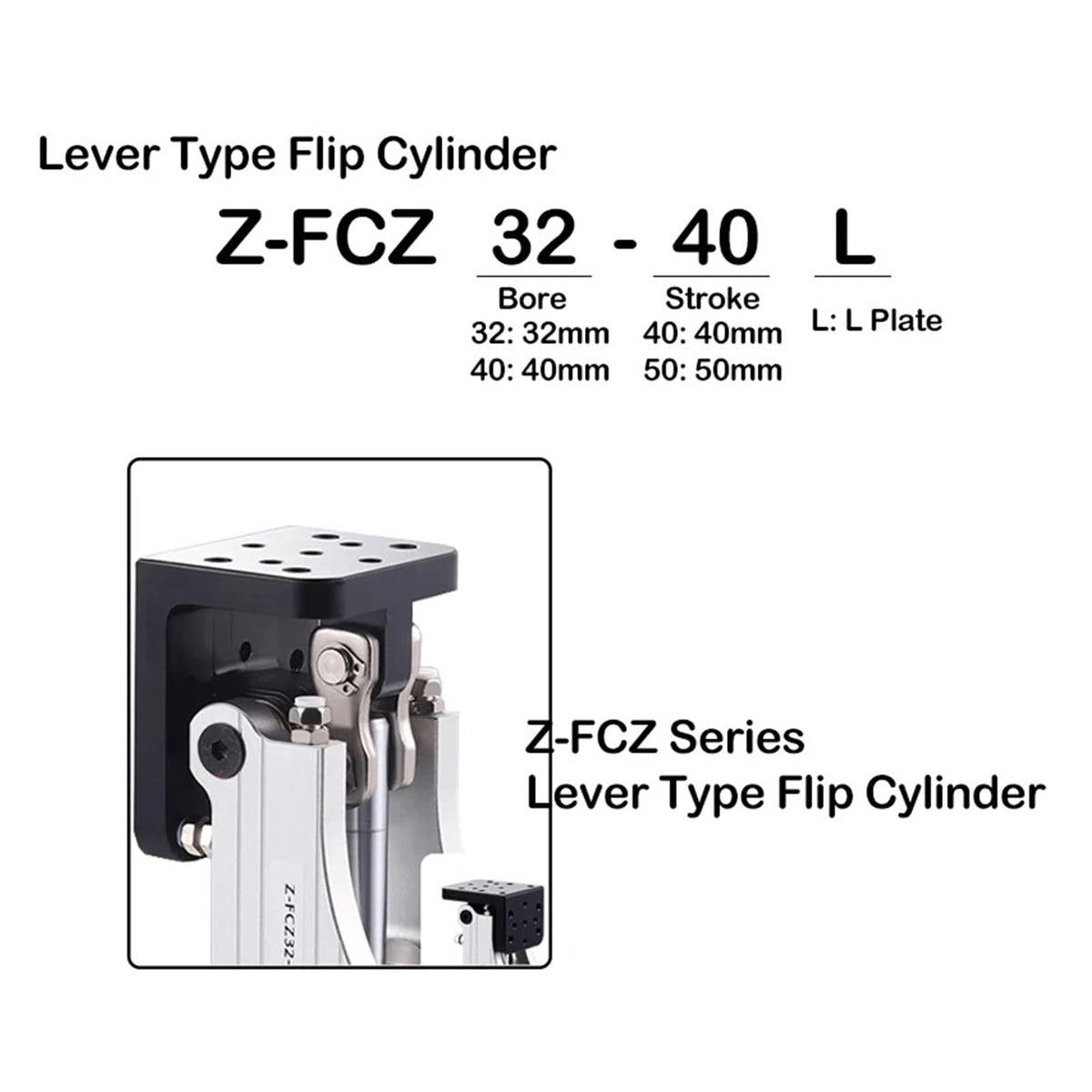 1pcs Pneumatic Manipulator Accessories Side Posture Block Lever DHRC32-30LB/ZB Fixture 90 Degree flip Cylinder(DHRC32-30LB)