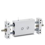 1pcs Small Pneumatic Cylinder Adjustable Stroke Sliding Table Double Shaft Double Rod STMB10/16/20/25-50/100/150(Bore 10mm,Stroke 200mm)