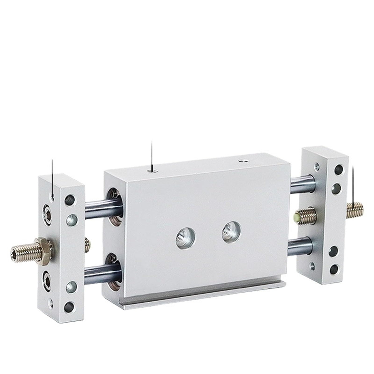 1pcs Small Pneumatic Cylinder Adjustable Stroke Sliding Table Double Shaft Double Rod STMB10/16/20/25-50/100/150(Bore 10mm,Stroke 200mm)