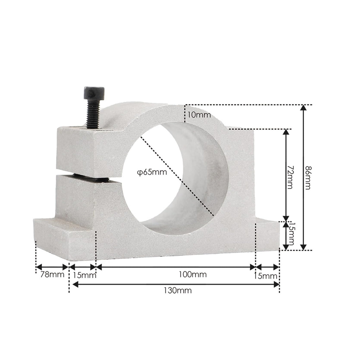 Water-Cooled Spindle kit 1.5kw ER11 Diameter 65mm 4 Bearings & 1.5kw HY Inverter/VFD & 65mm Stand & 75w Water Pump(110v)