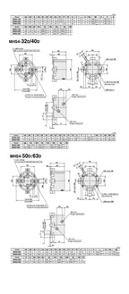 1PCS MHS2/MHS3/MHS4 Series Parallel Type Pneumatic Gripper MHS 16D 20D 25D 32D 40D 63D 80D Two-jaw Three-jaw Air Gripper(32D)