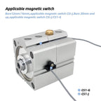 1pc SDAT80 Series Duplex Double Acting Compact Pneumatic Cylinder(SDAT80x25x0,-SB)
