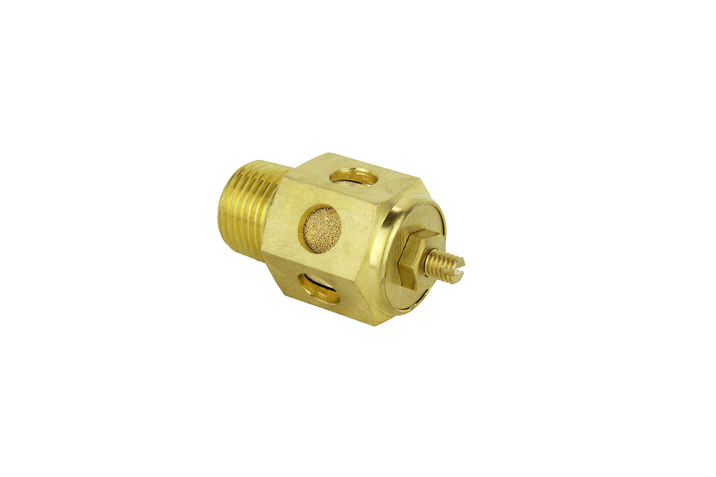 Milton Speed Control Exhaust Muffler, 1/2” MNPT - 40 Micron Sintered Bronze Silencer/Diffuse Air & Noise Reducer - Box of 10