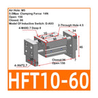 HFT Pneumatic Cylinder Large Diameter Open Clip Finger Cylinder HFT10/16/20/25/32x20/30/40/60/80/150-S(HFT10x60)