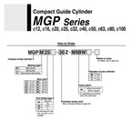 MGPM32 MGPM40 Bore 20-100 Compact Pneumatic air Cylinder with Guide Rod Cylinder MGPM20-10 MGPM20-20 MGPM20-30(Stroke 50)
