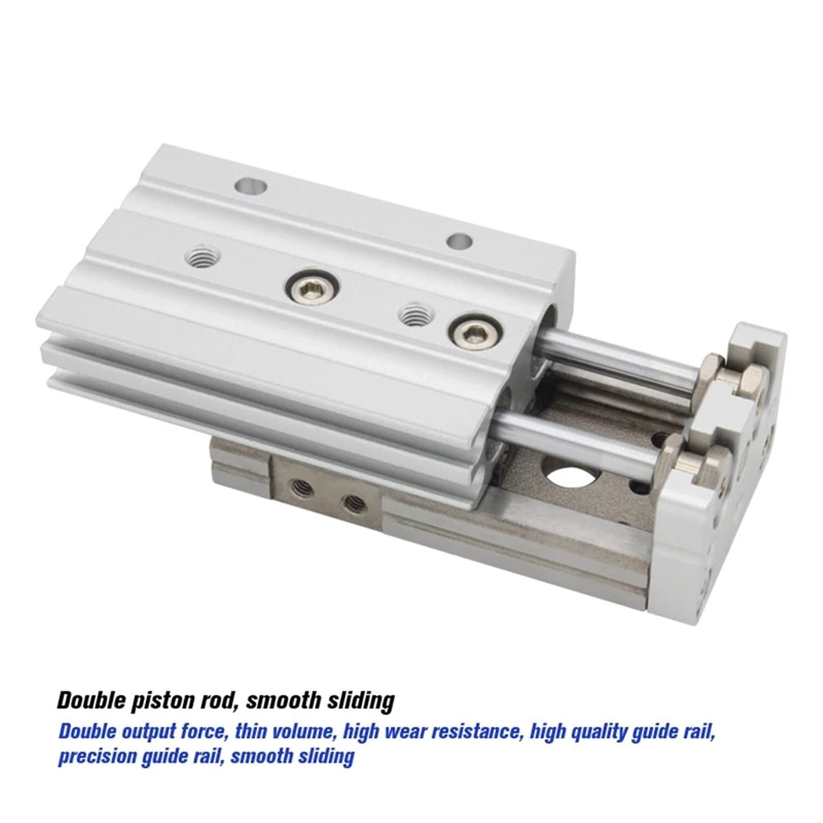 MXQ20 Series air Slide Table Dual Rod Rail Pneumatic Cylinder bore 20mm Stroke 10-150mm MXQ20-125 MXQ20-50A/AS/AT/B/BS(MXQ20-10,-AS)