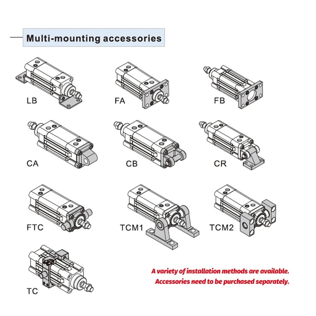 DNC-32-40-PPV-A DNC-50-125-PPV-A Cylinder Pneumatic Components bore 32 40 50mm 25-320mm Stroke DNC-40-80-PPV-A(125-PPV-A)