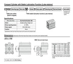 CDQ2B100-40DZ CDQ2B100-45DZ CDQ2B100-50DZ CDQ2B80-100DZ-XC8 CDQ2B100TF-50DZ Pneumatics Tools Compact Cylinder(CDQ2B100TF-50DZ)
