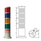10pcs/lot TD50 led Warning Light Machine Four-Color Alarm lamp Lights Barrel Type DC24V Sound Minaret Tower led Warning Light