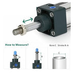 SC Standard Air Cylinder SC32/40/50/63mm Bore Small Pneumatic Cylinder Piston 25/50/75/100/150/200/250mm Stroke(250mm Stroke,Bore 63mm)