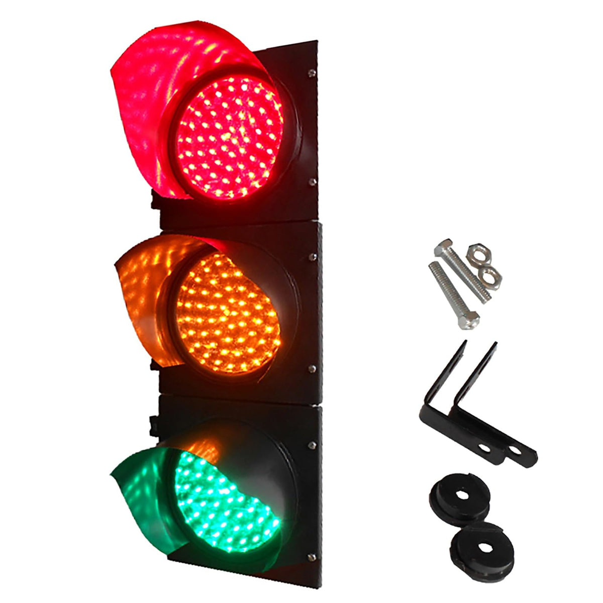 Stop Light Lamp 200mm(8in) Traffic Light, 3 Light Green-Yellow-Red, Retro Industrial Wall Lamp Indicator Light, for Cafe Bar Club Shop Warning Decoration(220V-Circulation Light)