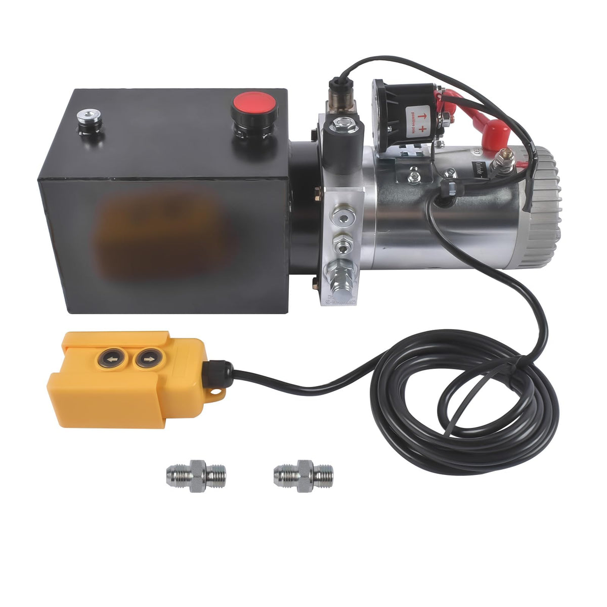4 Quart Single Acting Hydraulic Pump DC 12V for Dump Trailer Power Lift 2.1HP 3200 PSI Mixizap