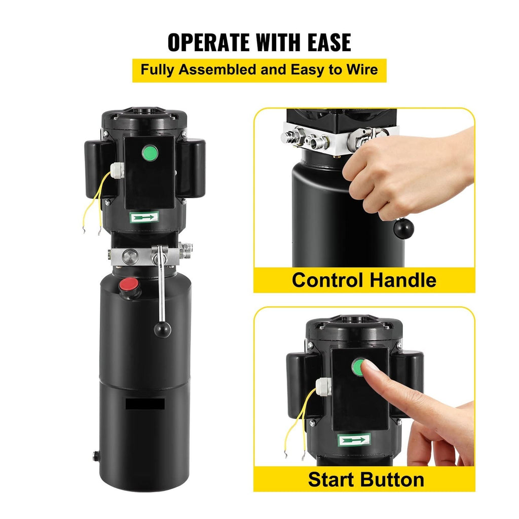 Car Lift Hydraulic Pump with 10L Tank Single Phase Power Unit Vehicle Hoist for Automotive Repair Aerial Platform,Safety Insurance(110V 10L) (220V 10L)