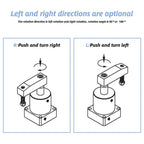 1pcs ACK Pneumatic Rotary Clamping Air Cylinder ACK25 32 40 50 63-90-R/L 90° Degree Swing(ACK50X90-L)