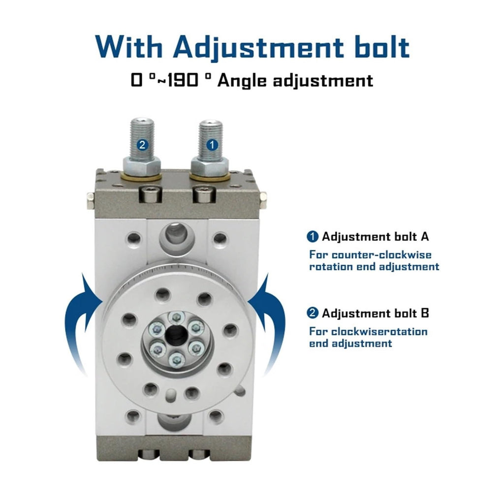 Rotary Pneumatic Cylinder MSQB10A MSQB20A MSQB30A MSQB50A MSQB10R MSQB20R MSQB50R MSQB30R Adjustable 0-190 Degrees(MSQA30R)