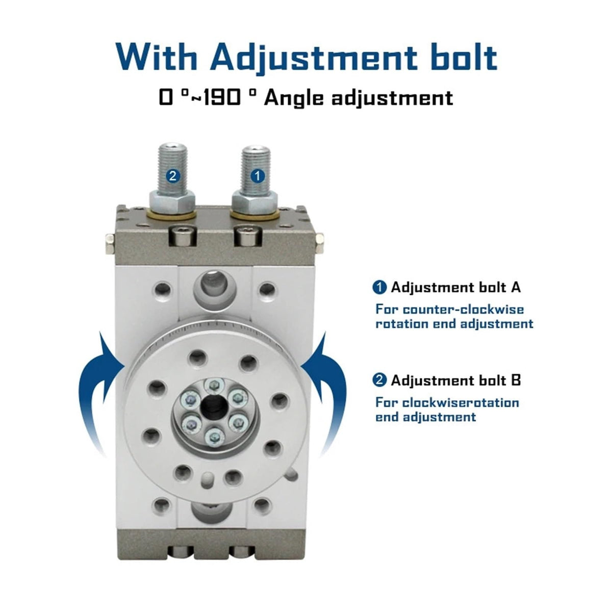 Rotary Pneumatic Cylinder MSQB10A MSQB20A MSQB30A MSQB50A MSQB10R MSQB20R MSQB50R MSQB30R Adjustable 0-190 Degrees(MSQA30R)