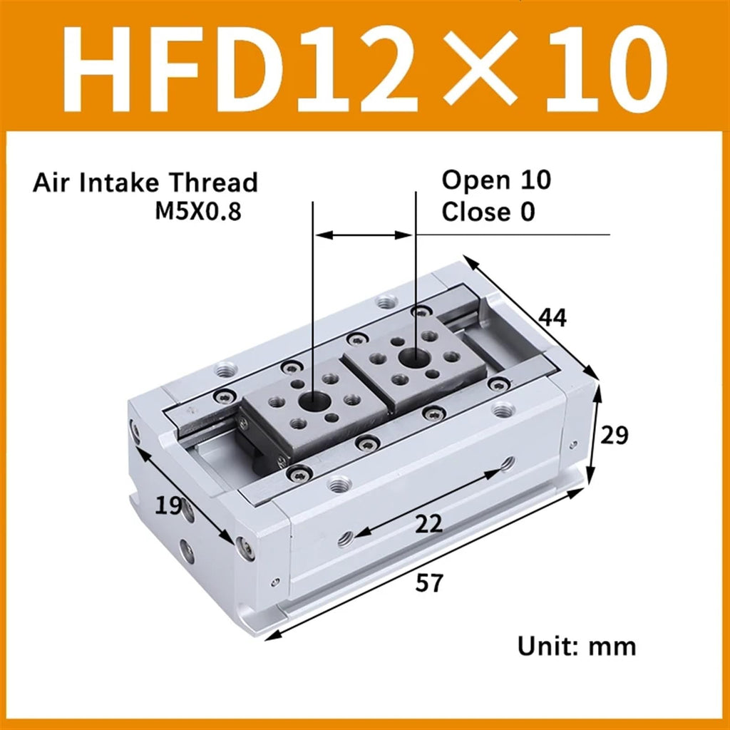 Air Cylinder HFD8 HFD12 HFD16 HFD20 HFD25 Compact Air Gripper Pneumatic Cylinder(HFD12X10)