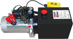 Double Acting Hydraulic Pump 8 Quart Hydraulic Power Units 12V DC Hydraulic Pump SAE#6 Connector for Dump Trailer Car Lifting