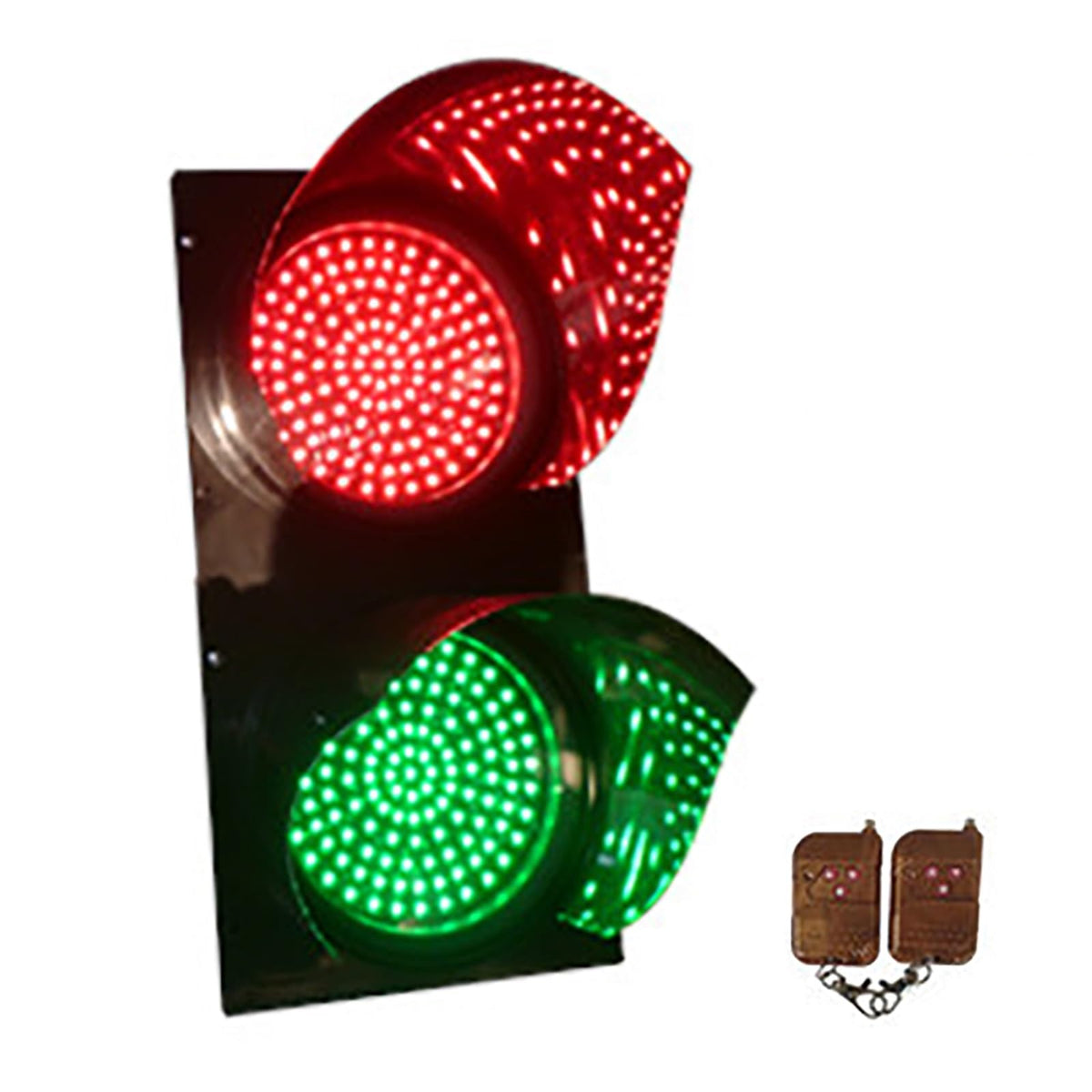 Traffic Light, Red/Green Stop and Go Light, PC Housing, Industrial LED Traffic Stop Light with Remote Control, Outdoor Waterproof Indicator Warning Light 200mm(8 Inch) ( Color : Remote Control ,(Remot