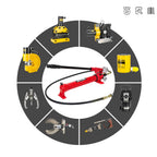 Single Acting Hydraulic Manual Lifting Pump CP-700A, 10000psi Portable Manual Hydraulic Pump with 1.8m Length Hose and Pressure Guage ZG 3/8 in Connector for Industry
