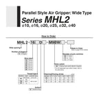 MHL2 Double Acting Pneumatic Gripper SMC Replacement T Type Air Gripper 10D/16D/20D/25D/10D1/16D1/20D1/25D1(MHL2-25D)