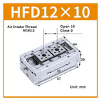 Air Cylinder HFD8 HFD12 HFD16 HFD20 HFD25 Compact Air Gripper Pneumatic Cylinder(HFD12X10)