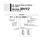 MHY2 Y2 MHY2-10D Pneumatic 180° Angular Style Air Gripper Cam Style Finger MHY2-16D MHY2-20D MHY2-25D D-M9BW(MHY2-20D)