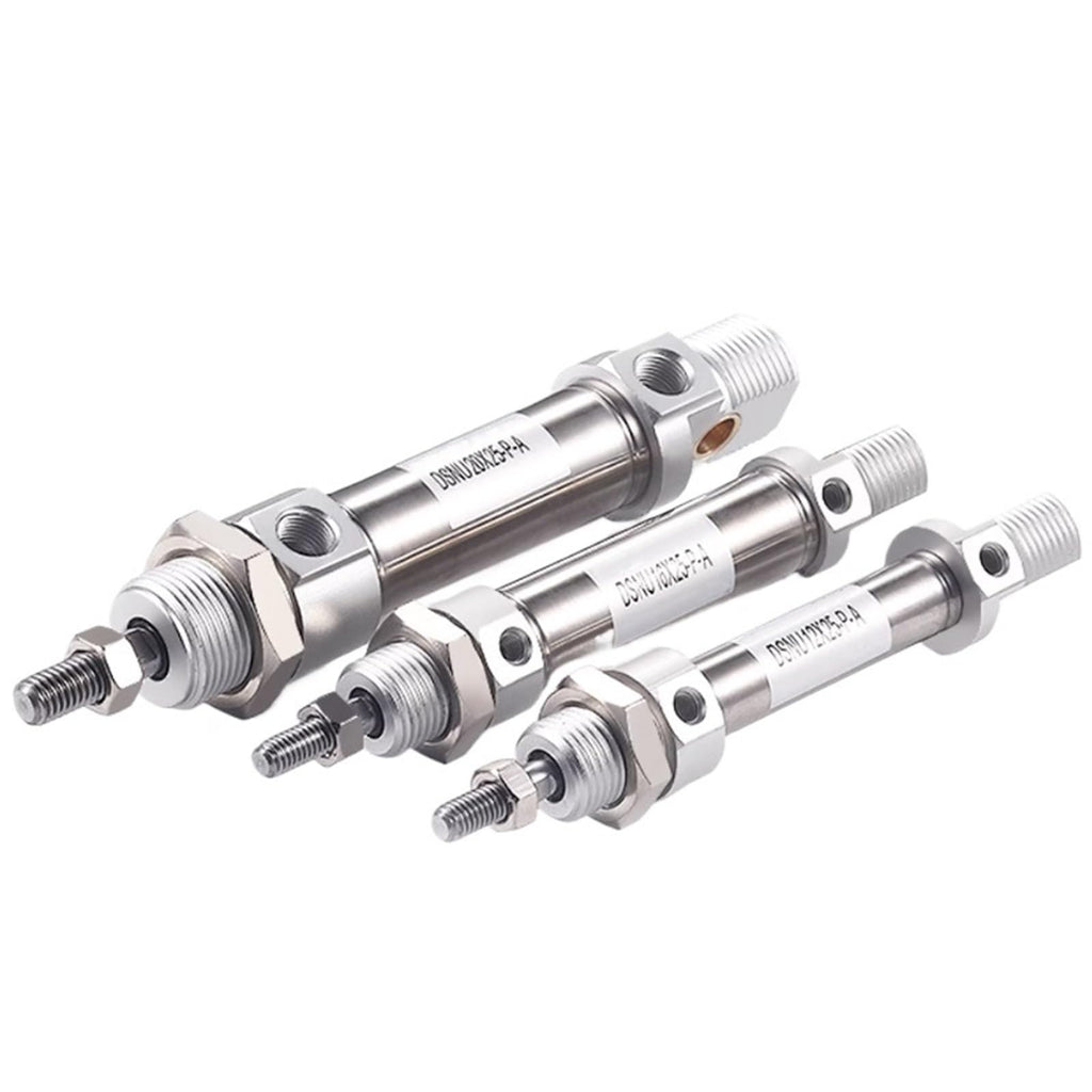 1pcs DSNU Stainless Steel Double Acting Mini Pneumatic DSNU12-16-20-25-32-40X25*50X75X80X100-P-A Air Cylinder(Stroke 175mm,DSNU40 (Bore 40mm))