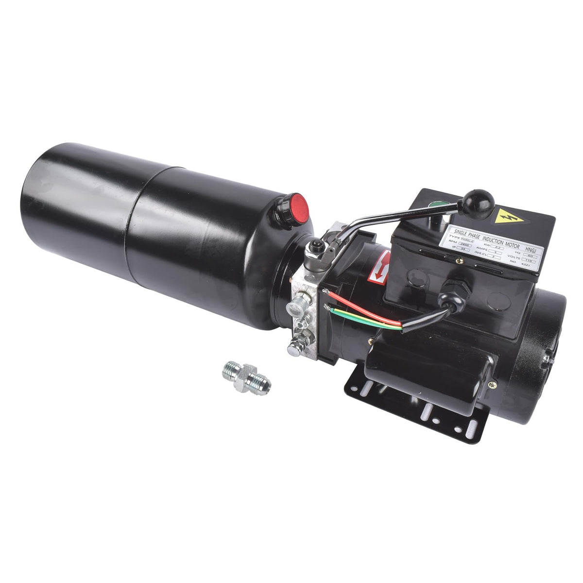 10 Quart/ 2.64 Gal Car Lift Hydraulic Pump Hydraulic Power Unit Single Acting 110V w/ 10L Steel Tank 2.2 KW 3400 RPM