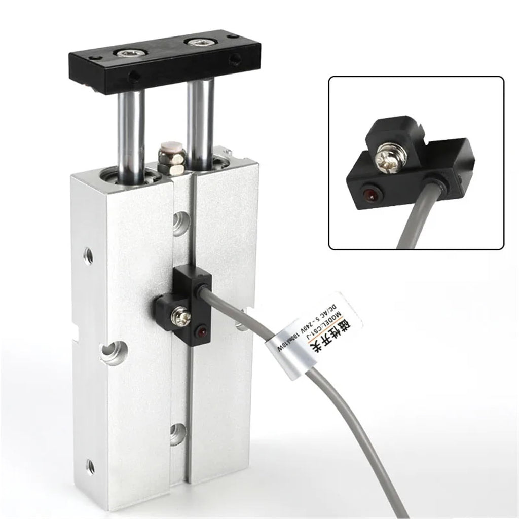 Double Rod TN Type Double Pneumatic Cylinde Bore 10/16/20/25/32mm Aluminum Alloy Stroke 30 35 40 45 50 60 70 75mm Air Cylinder(Stroke 80mm,Bore 20)
