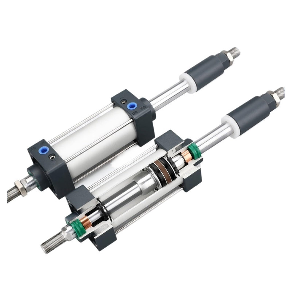 1pcs Series Bore32/40/50/63/80/100 Pneumatic Air Cylinder Dual-axis Double Acting Type(Bore63mm,Stroke75-50)