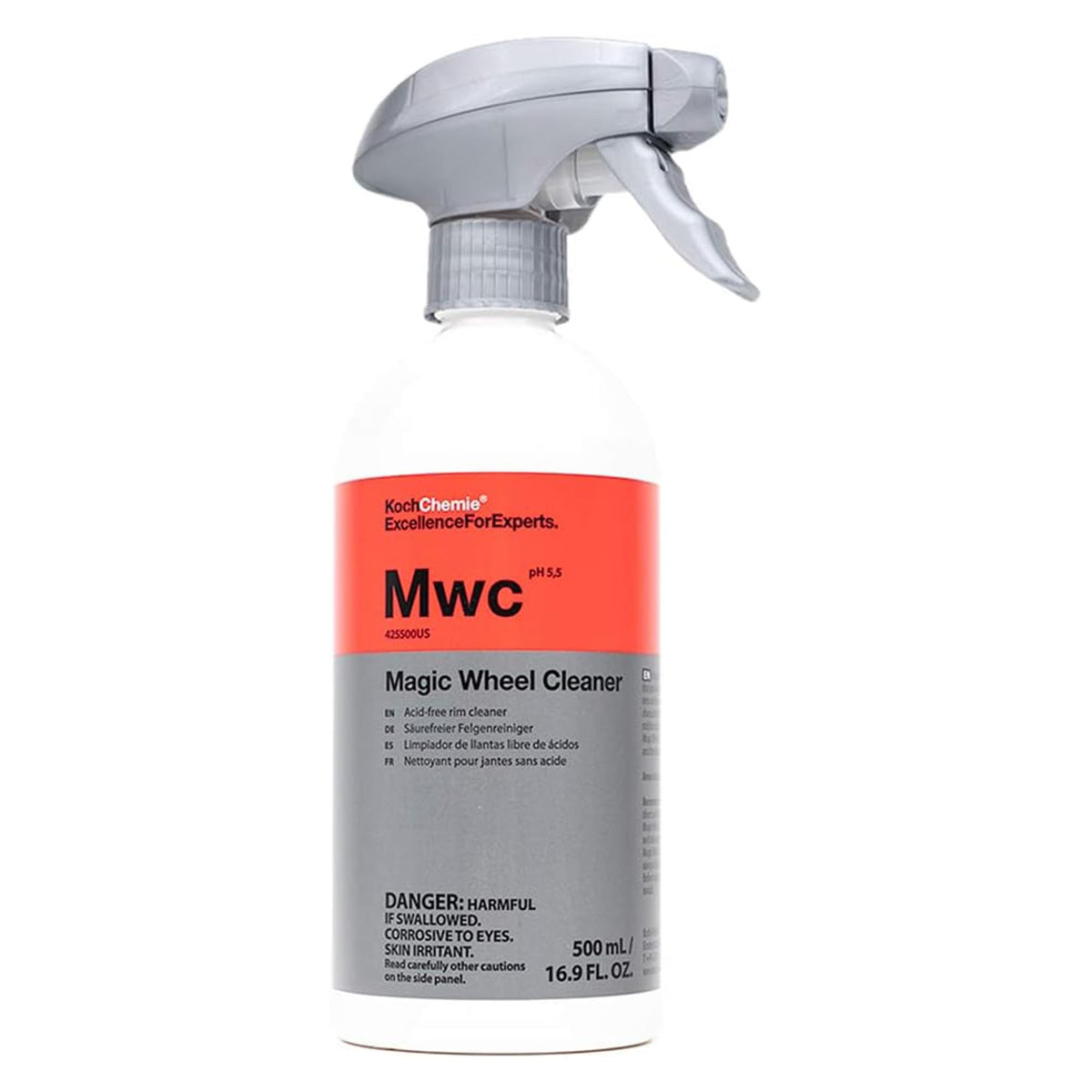 KOCHCHEMIE Magic Wheel Cleaner - Powerful Rim and Rim Well Cleaner; Acid Free, Dissolves Iron Particles Using Visible Red Discoloration, Excellent Adhesion and Viscosity (5 Liters)