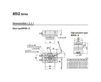 1pcs MSQB1A MSQB2A MSQB3A MSQB7A Pneumatic Rotary Table Cylinder Rack&Pinion Type(MSQB2A)