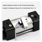 SCJ32 40 50 63 80 100 125mm Bore Adjustable Stroke Aluminum Alloy Double Acting Piston Tools Pneumatic Cylinder(Bore 40mm)