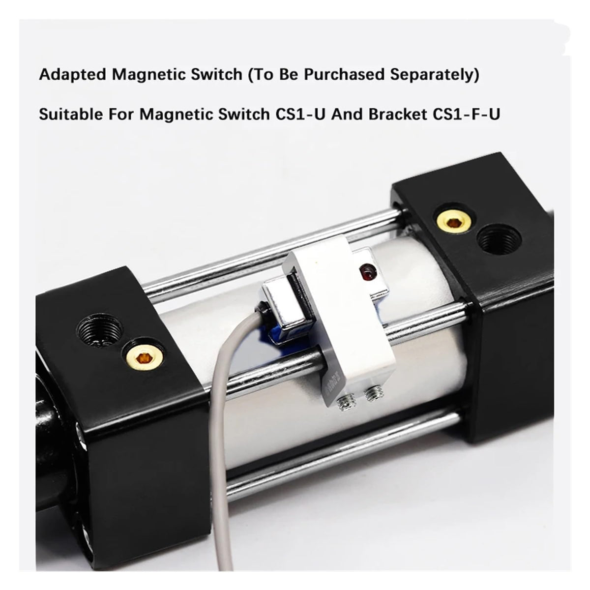 SCJ32 40 50 63 80 100 125mm Bore Adjustable Stroke Aluminum Alloy Double Acting Piston Tools Pneumatic Cylinder(Bore 40mm)
