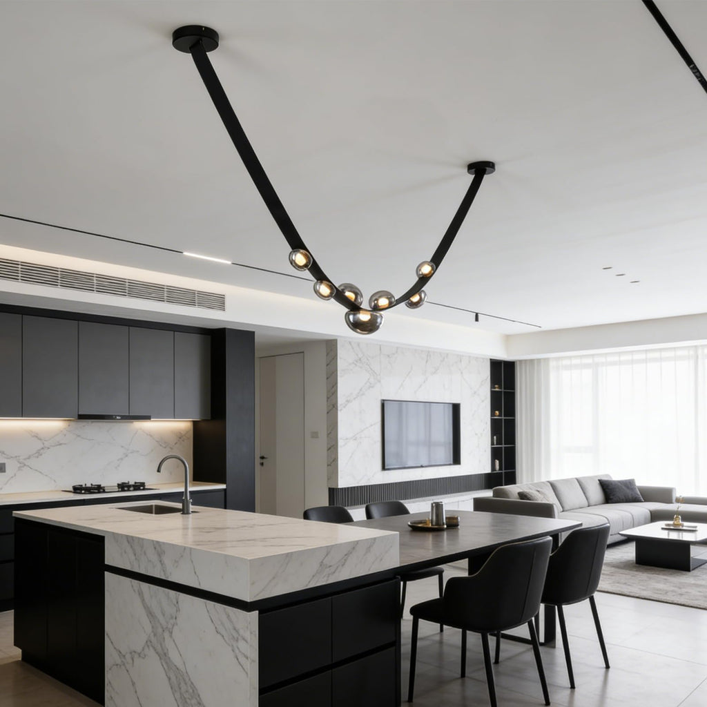 Chandeliers for high Ceilings Duplex Building Large Chandelier Living Room Villa Modern Minimalist Staircase Chandelier (one Belt)