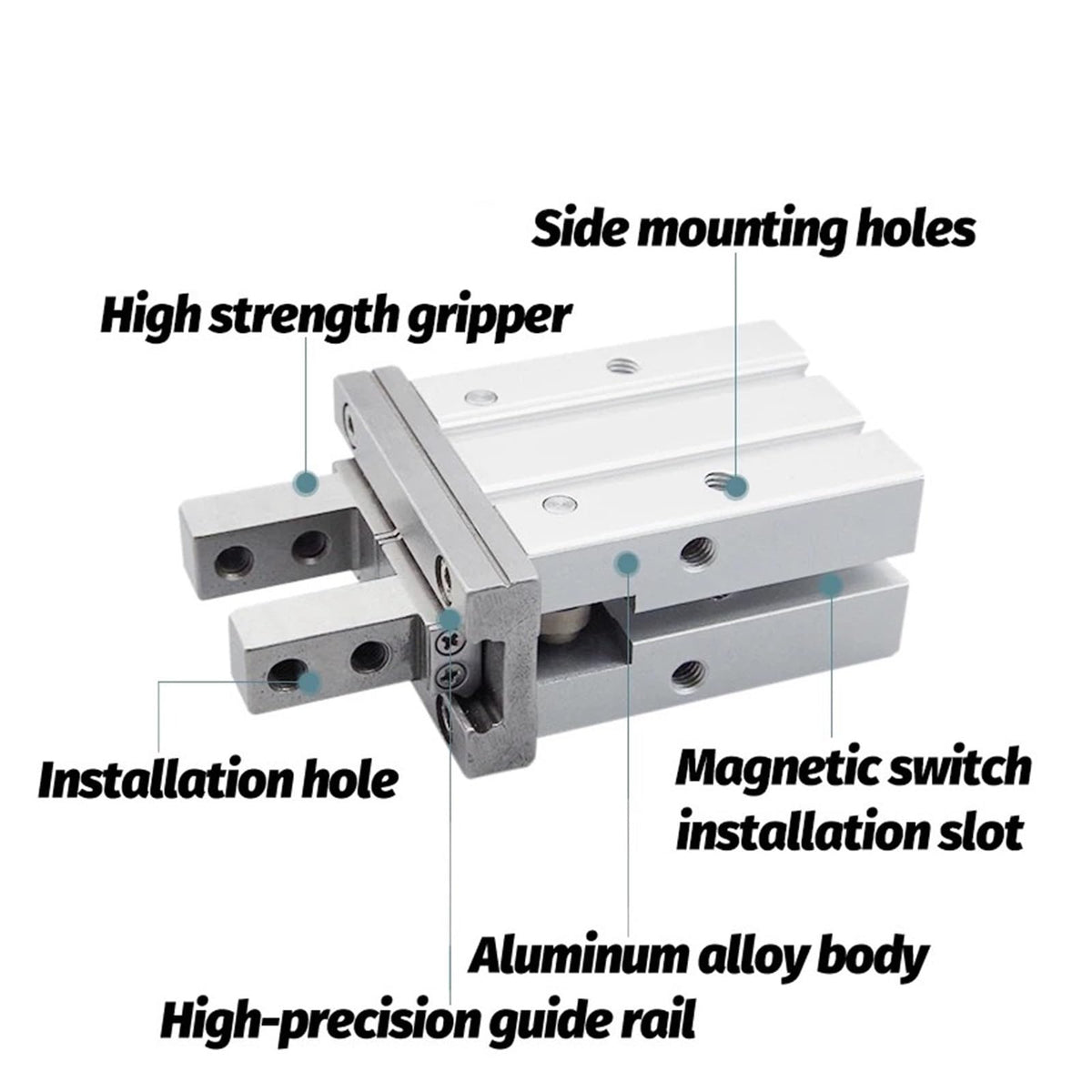 HFZ10 HFZL16 HFK10 HFKL20 Parallel Air Gripper Pneumatic Cylinder Double or Single Acting Gripper(HFKL25)