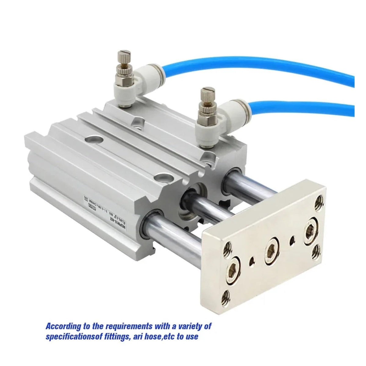 Bore 25mm Stroke 20-200mm MGPL25 Compact Guide Cylinder Thin Three axis air Pneumatic Cylinder with Guide Rod(125mm Stroke,MGPL25)