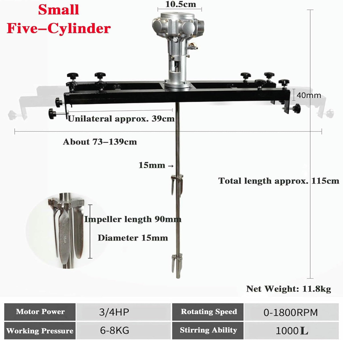Air Agitators Pneumatic Paint Mixers, Pneumatic Tank Mixing Machine, Paint Stirr, Paint Mixing Equipment ~/