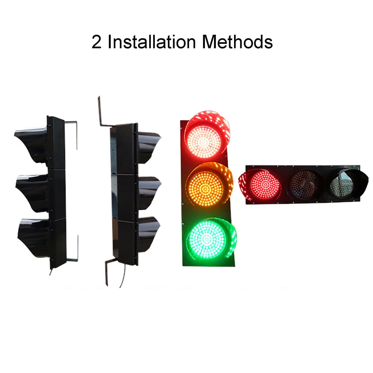 3 Light Traffic Light, Industrial LED Stop Light, Traffic Light Wall Decor, Teaching Lamp for Wall, for Toll Station, Car Wash, Shopping Mall, Parking Lane Etc (Color : Manual Control, Size(Circulatio