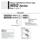 1pcs MSQB1AE MSQB2AE MSQB3AE MSQB7AE Pneumatic Rotary Table Cylinder Rack&Pinion Type(MSQB2AE)