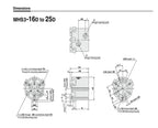 Cylinder air Gripper 3-Figer Type MHS Series MHS3-16D/20D/25D/32D/40D/50D/63D/80D/100D/125D SMC Type(MHS3-40D)