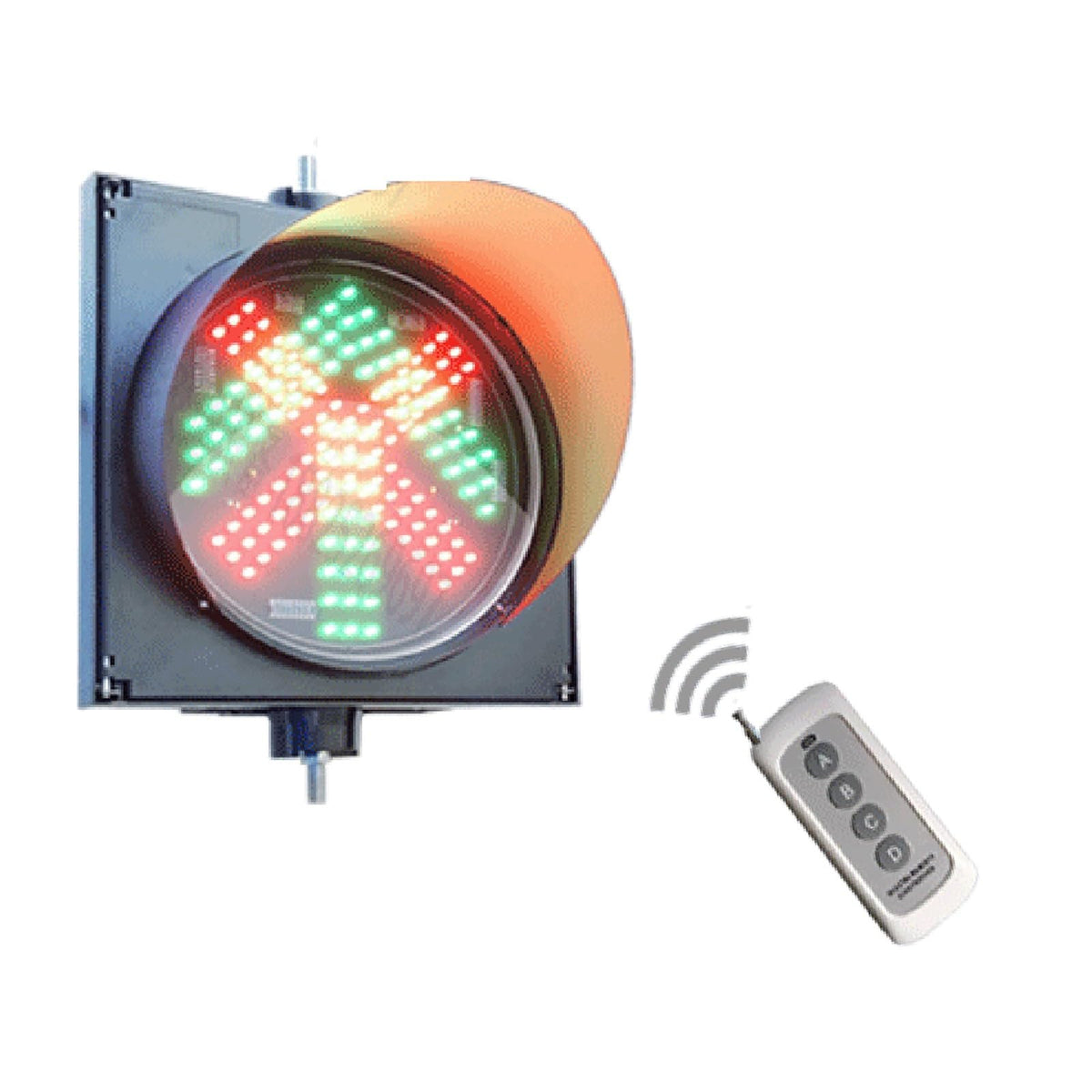 Mini Traffic Signal Light, LED Traffic Light Stop Light, 1 Light X/Arrow, for Industrial Loading Dock Bay Light, Indicator Light (Color : Remote Control, Size : 200mm-110v)(Remote Control,200MM 24v)