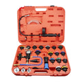 Coolant Pressure Tester kit 27Pcs Universal Radiator Pressure Tester Set Vacuum Type Cooling System Test Water Tank Leak Detection Detector Tool Vacuum Type Cooling System Kit