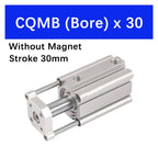 CQMB80 CQMB100 Guide Rod Compact Air Pneumatic Cylinder CQMB100-5 CQMB20-10 CQM80-15 25-25 25-20 25-30(Stroke 30mm,CQMB80 (Bore 80mm))