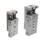 Double Rod Guide Rail Slide Pneumatic Cylinder MXS12-100 MXQ16 MXS12L MXQ16L bore 12 16mm Stroke 10-125mm Slide Cylinder(MXS16L)