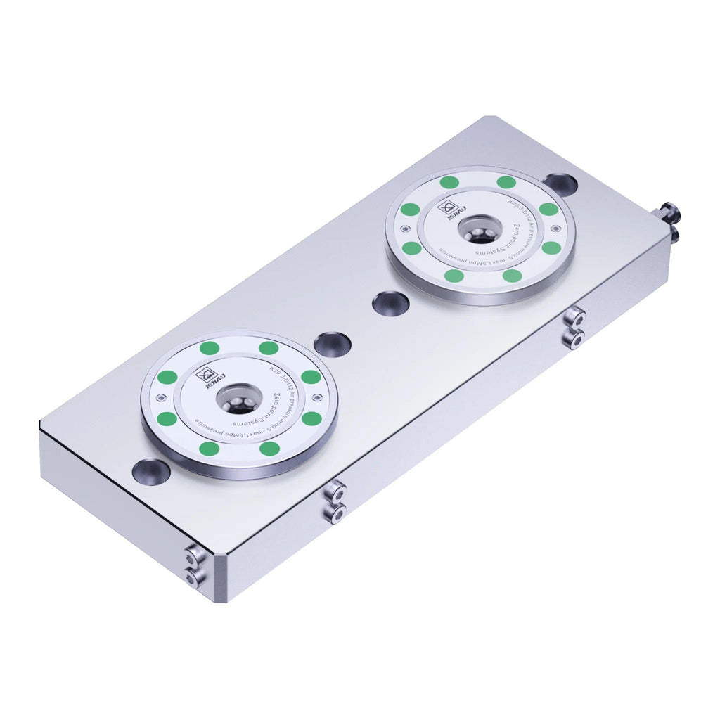 XINDIAN Three Axis Four Axis High Precision Pneumatic Zero Point Quick Replacement Fixture CNC Batch Part Processing Chuck Bridge Plate, Customizable. (K20.3-C1)
