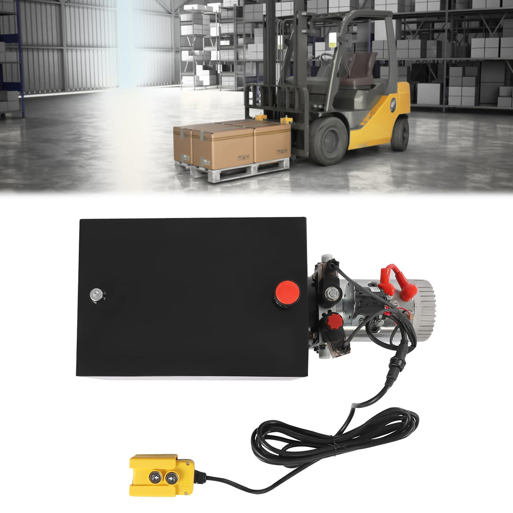 Hydraulic Unit Double Acting Hydraulic Pump Steel Portable Low Noise Dump Trailer Car Lifting Kit 3000W Motor 20 Quart 12V DC (20 Quart Double Acting)