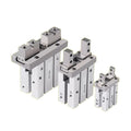 1pcs MHZ2 Pneumatic Finger Cylinder Parallel Gripper MHZ2-10/16/25/32/40D1/D2/D3 Side Thread Aluminium Clamps(MHZ2-25D3)