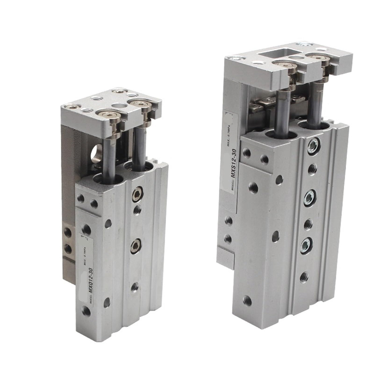 1pcs Double Rod Guide Rail Slide Pneumatic Cylinder MXS12-100 MXQ16 MXS12L MXQ16L bore 12 16mm Stroke 10-125mm Slide Cylinder(MXQ12L)